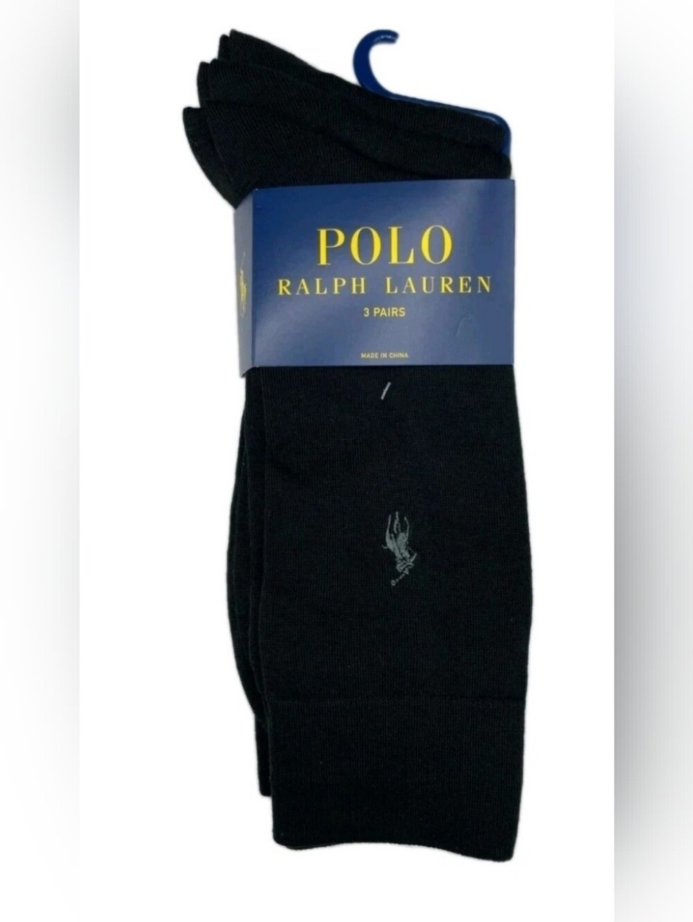 Polo Ralph Lauren 3 Pairs Men's Socks Black US 10-13